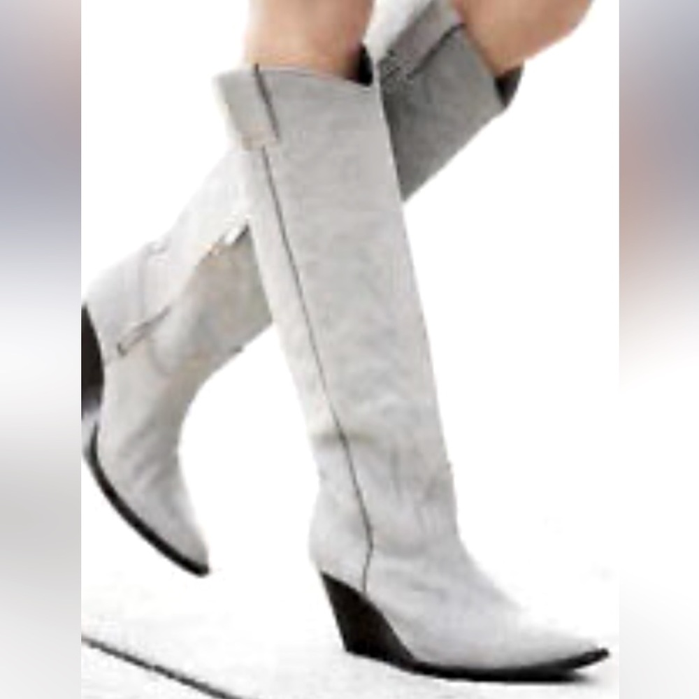 Free People Jeffrey Campbell, women Size 9 Big Sky Western Boot Grey ,wedge heel